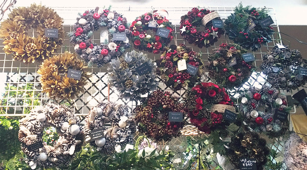 花びしクリスマス2017完成品のリース